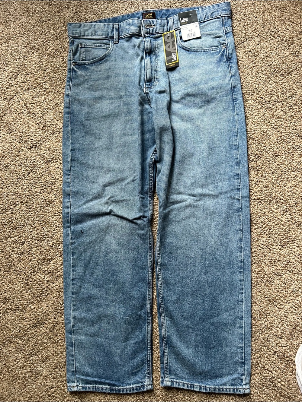 NWT- Lee Medium Blue Straight-Leg Just Right Jeans